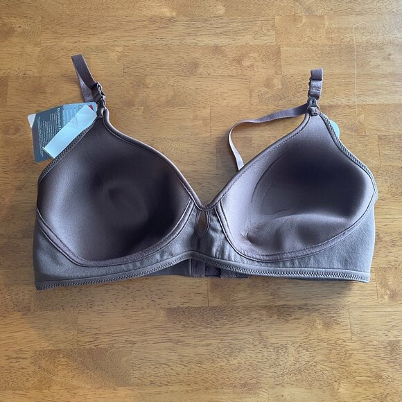 Size 38C Hanes brown convertible wire-free lightly padded bra adjustable straps - Picture 8 of 11